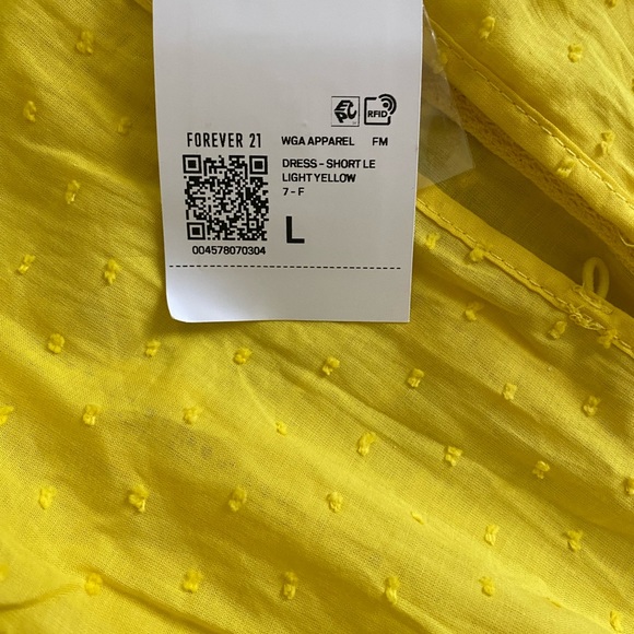 Yellow Ruffled Mini Dress - Picture 4 of 4